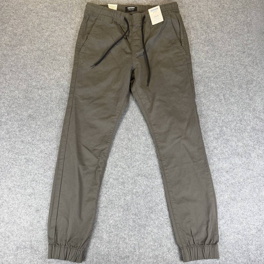 Denizen Levi's Men's Size XS Super Flex Jogger Pants Green Olive Twill NWT